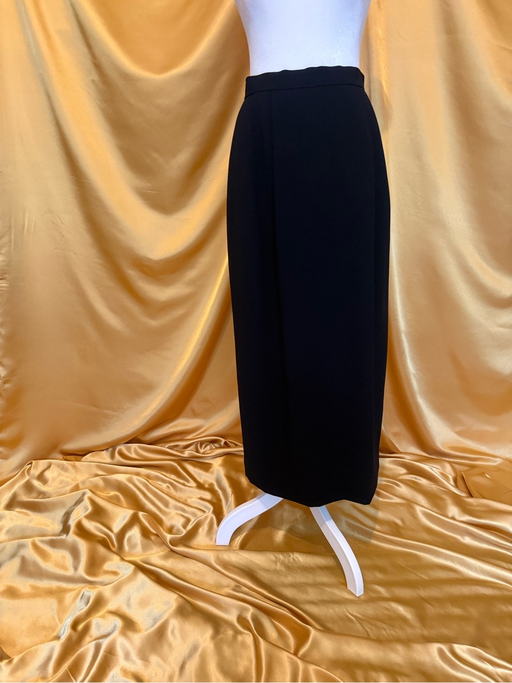 Evan Picone Navy Midi Pencil Skirt